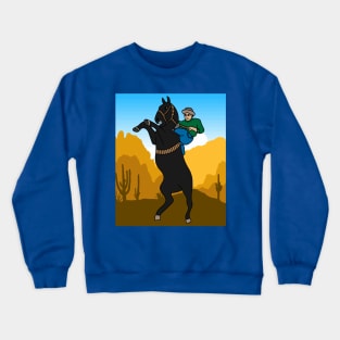 Rodeo Riding On A Horse Crewneck Sweatshirt